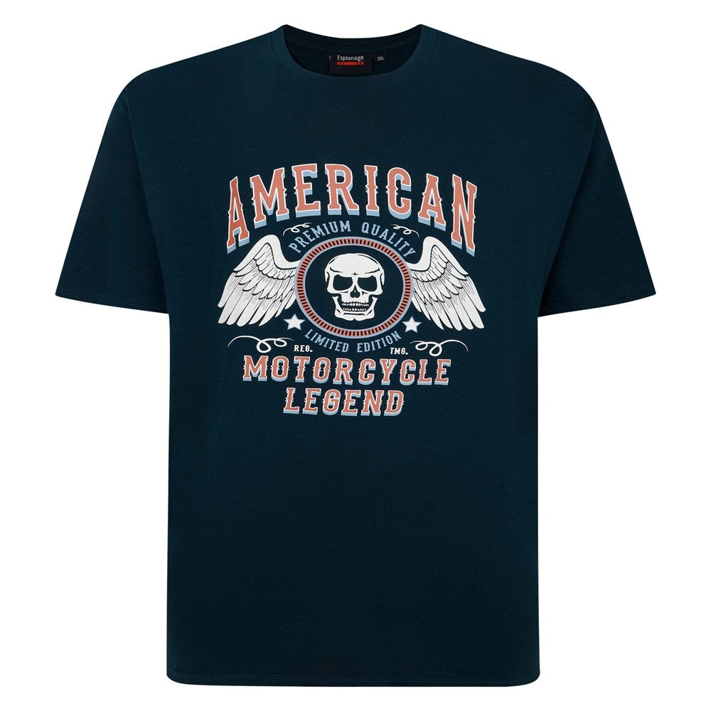 Espionage Men’s Everyday Printed Short Sleeve T-shirt with Round Neck