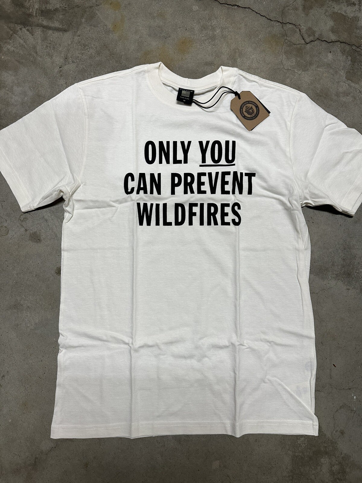 NWT Filson Smokey The Bear Only You Can Prevent Wildfires Mens Limited White XL