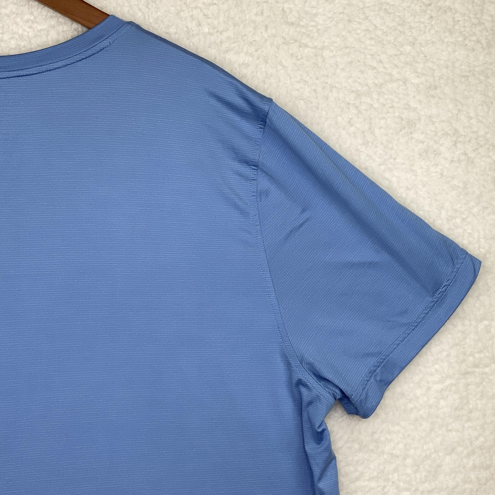 Speedo Shirt Mens 2XL Blue Tagless UV Protection Crew Neck Polyester Spandex