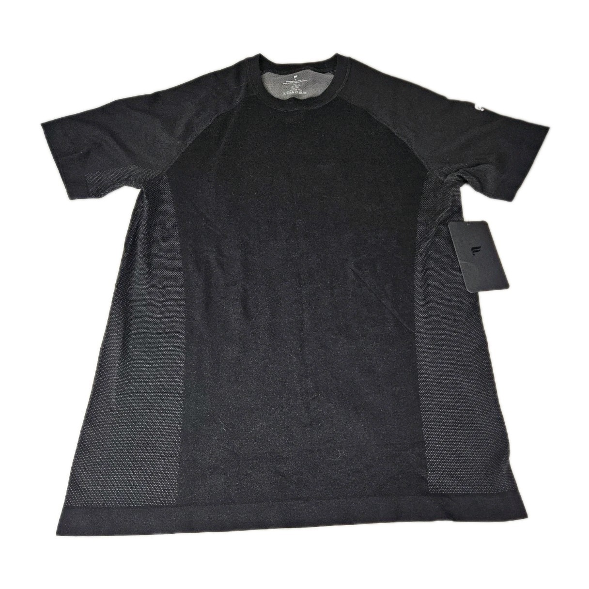 Fabletics Training Day Tee Shirt Men M Black New With Tags Stretch Breathable