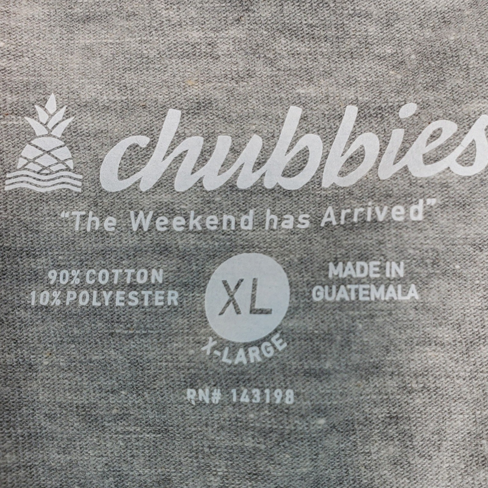 Chubbies The Van Life Graphic T Shirt Gray XL The Weekend Has Arrived Tee