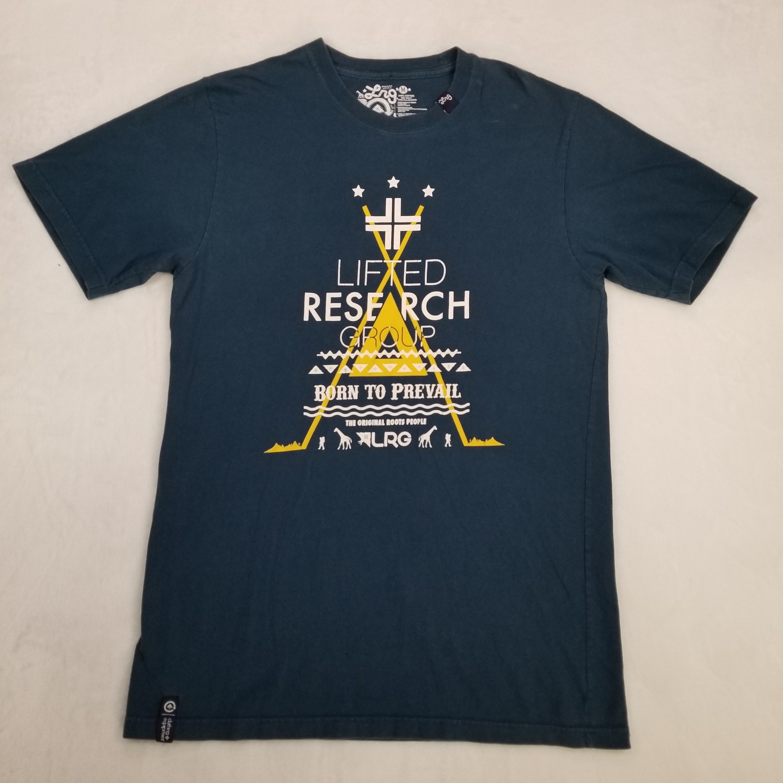 Lifted Research Group Men’s Dark Teal Born To Prevail LRG Graphic T-Shirt M