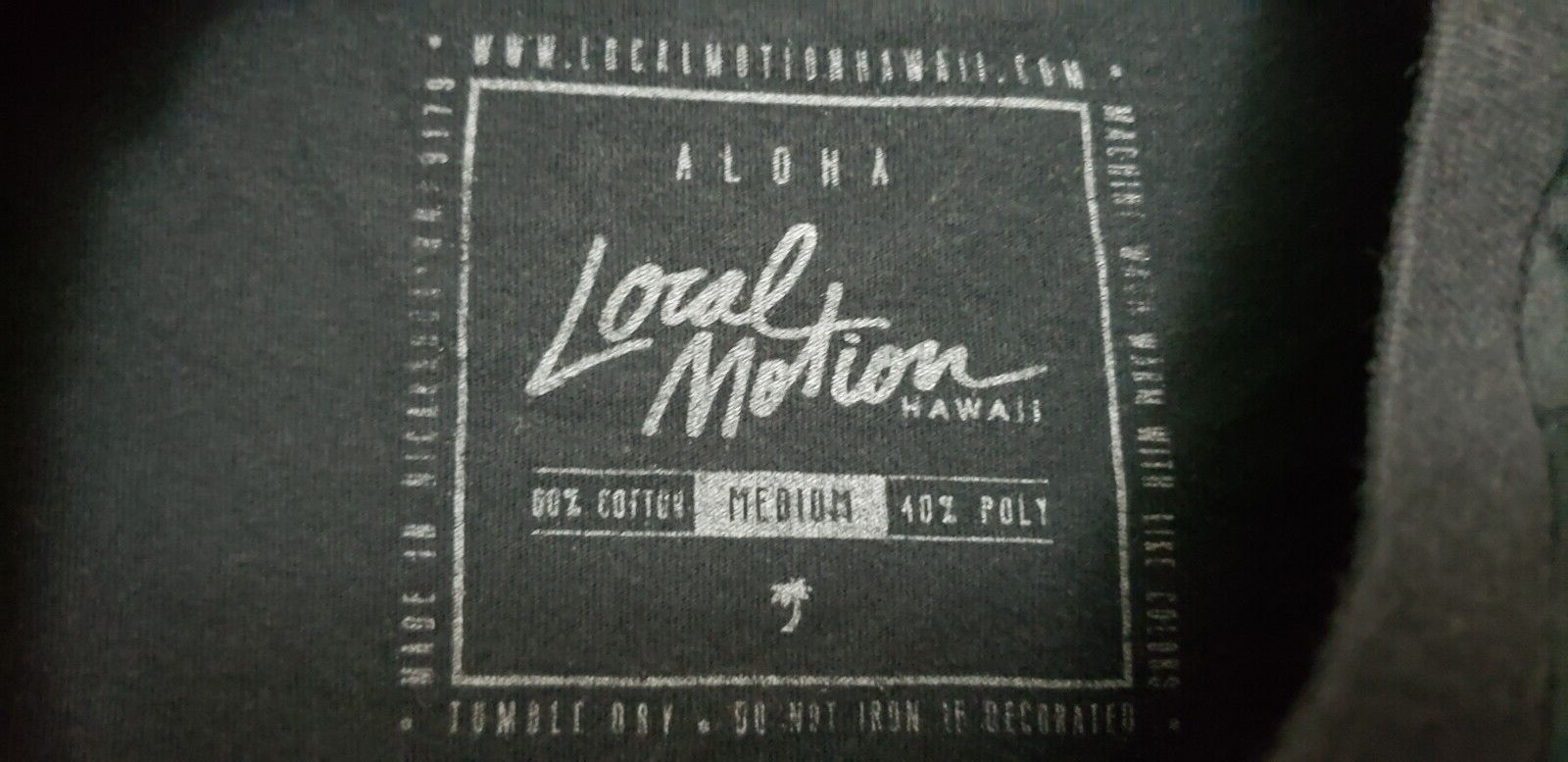 Local Motion Surf Hawaii MEDIUM Black T Shirt North Shore Waves