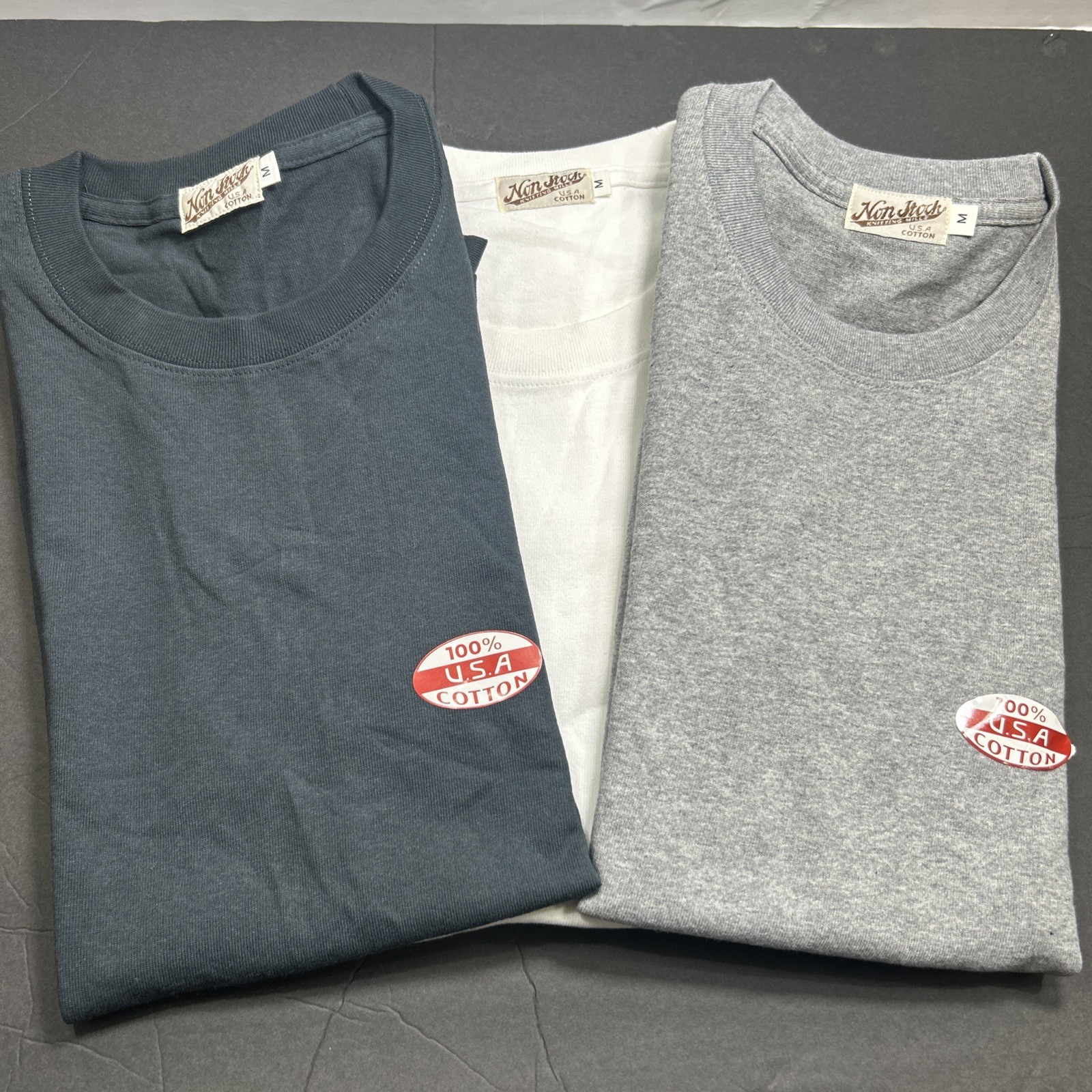 Bronson Non Stock Tubular T-Shirt -Medium, vintage black,white & gray lot of 3!