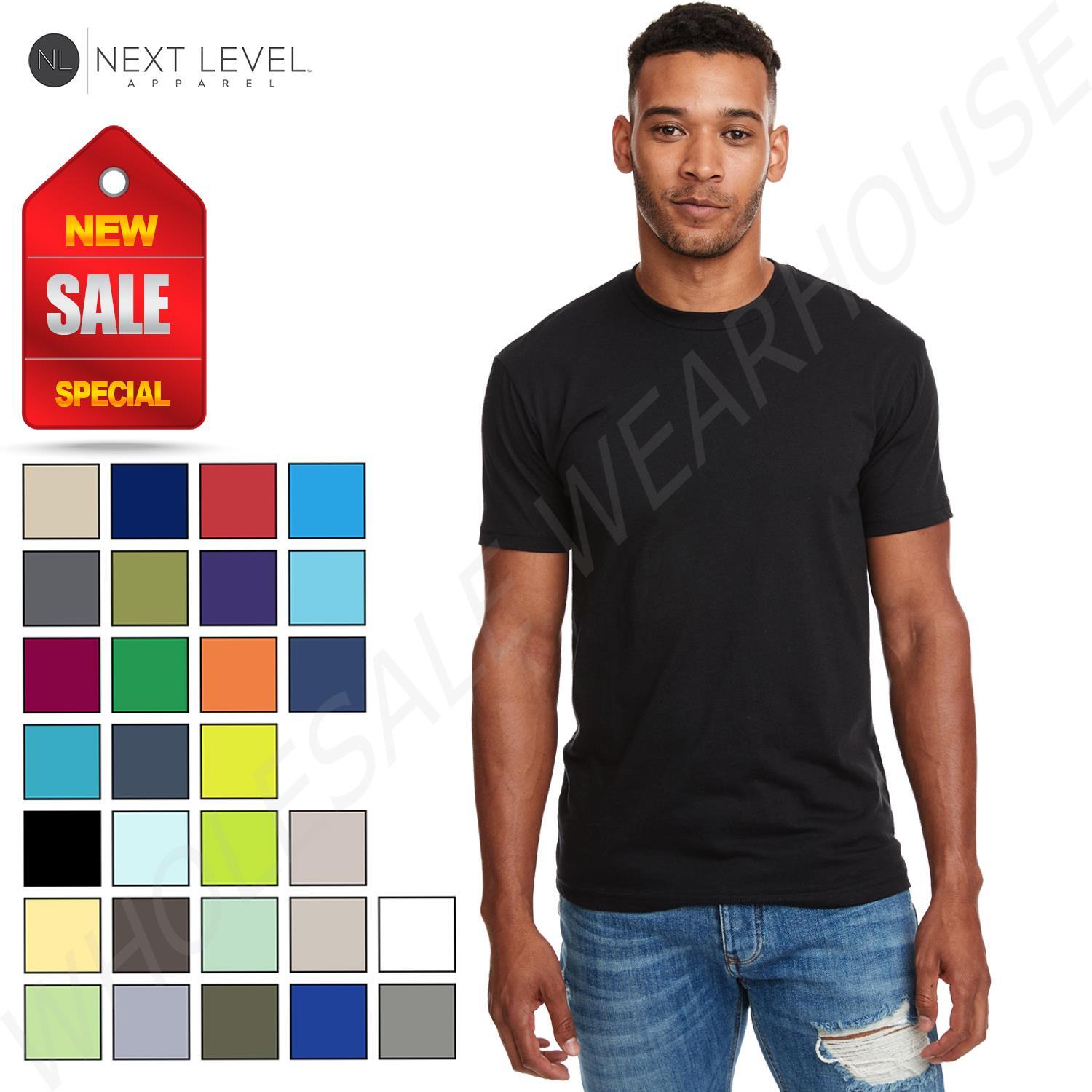 Next Level Men’s Premium Fitted CVC Crew Neck Short Sleevees T-Shirt N6210