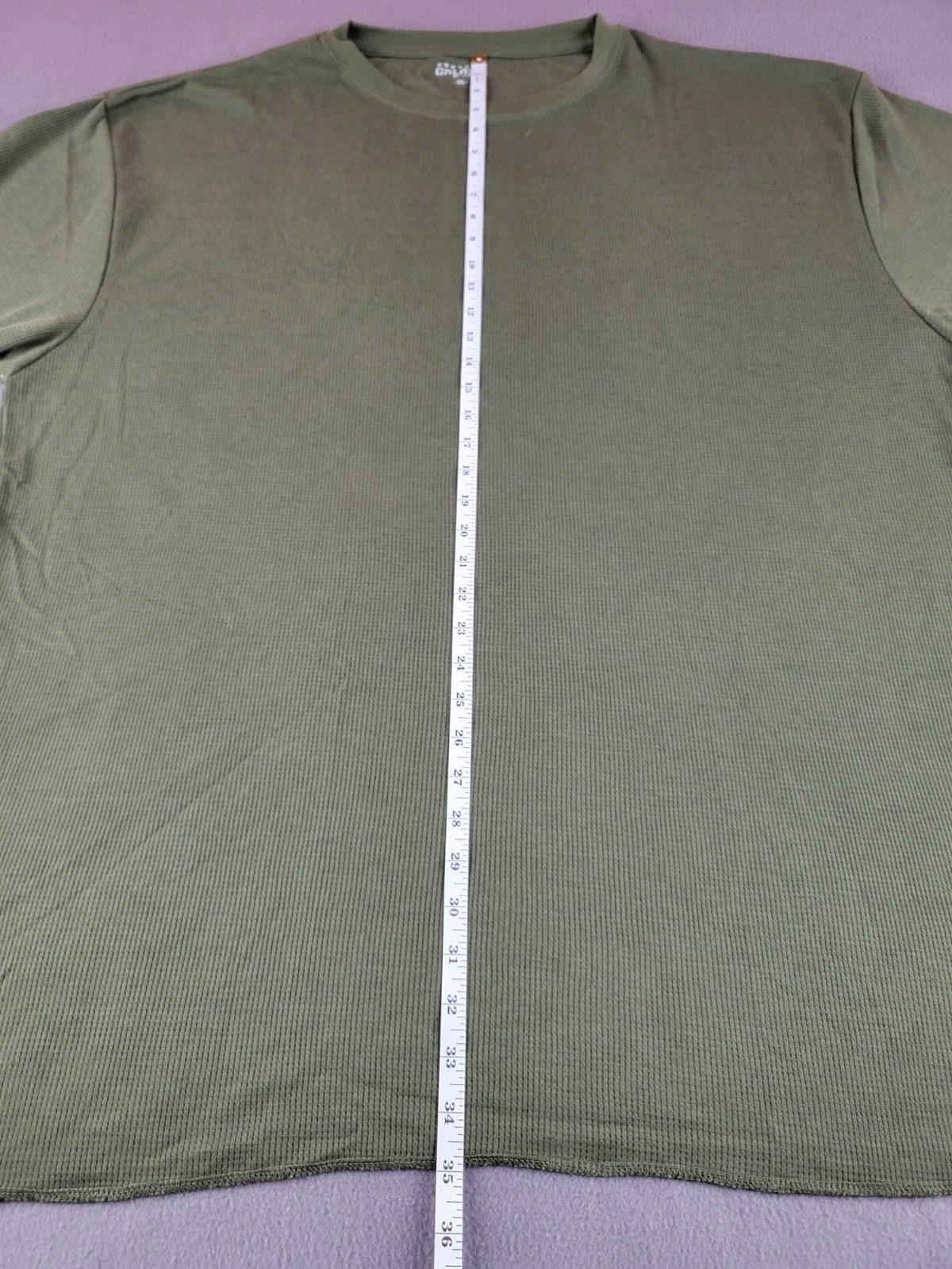 Galaxy Men’s 5XL Green Waffle Thermal T-shirt Long Sleeve Cotton/Polyester
