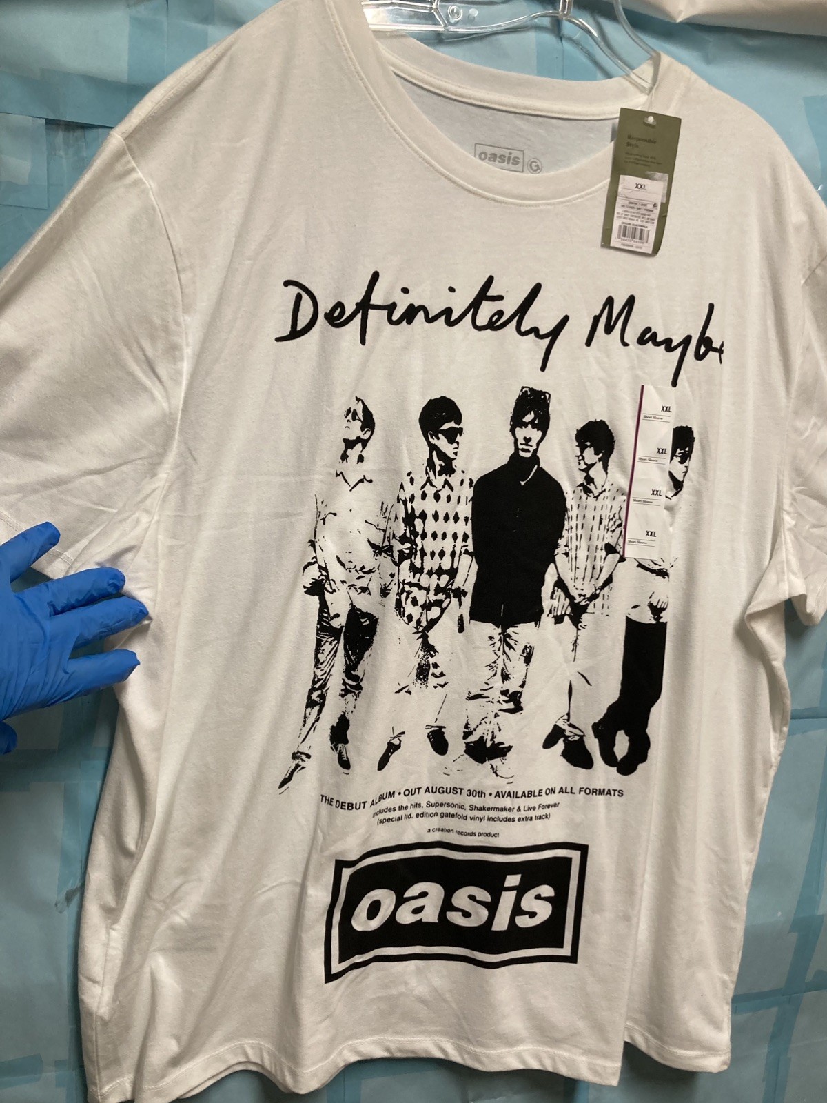 [New] DEFINITELY MAYBE Album Artwork Unisex T Shirt; XXL; White; New with Tag