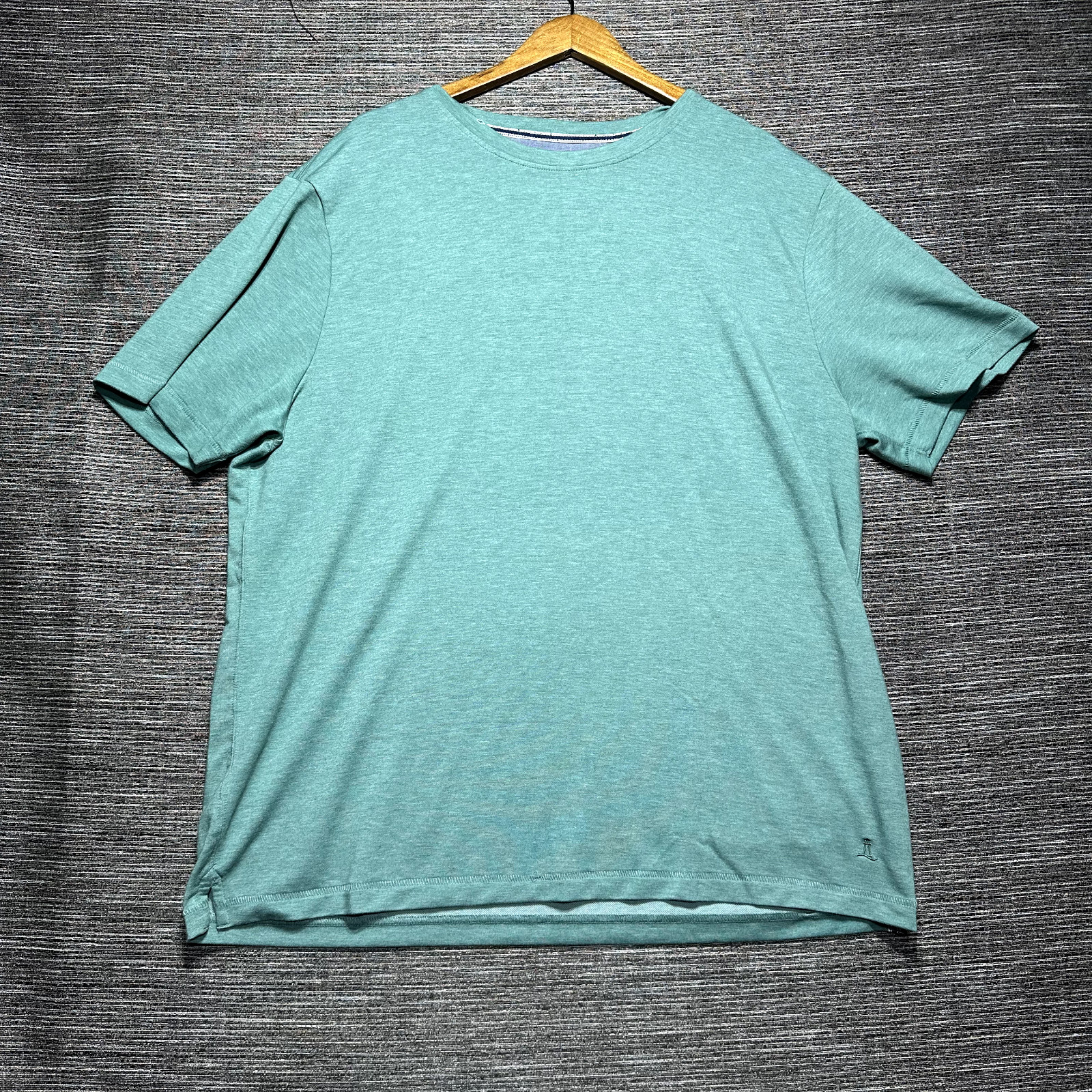 Lands’ End T Shirt Men’s 2XL Green Stretch Soft Short Sleeve
