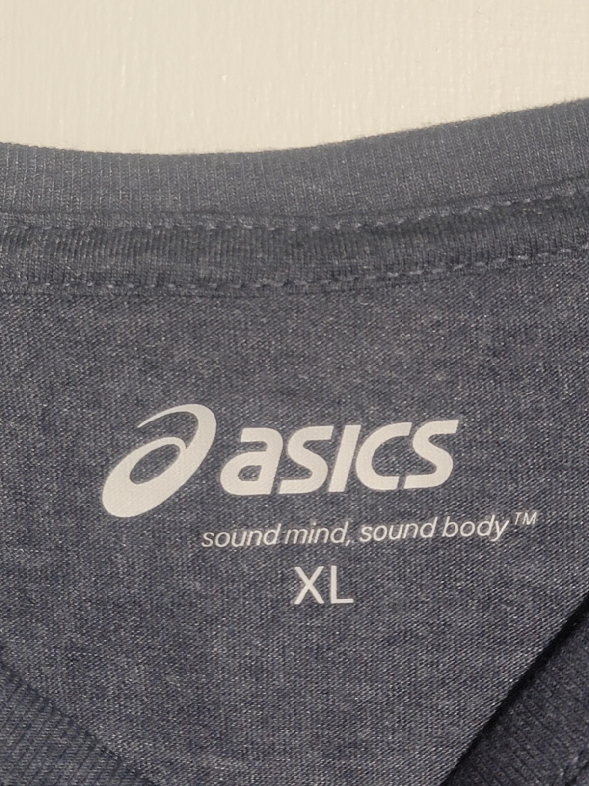 ASICS Men’s Sound Mind Sound Body Athletic T-Shirt Heather Grey Training Gym Tee