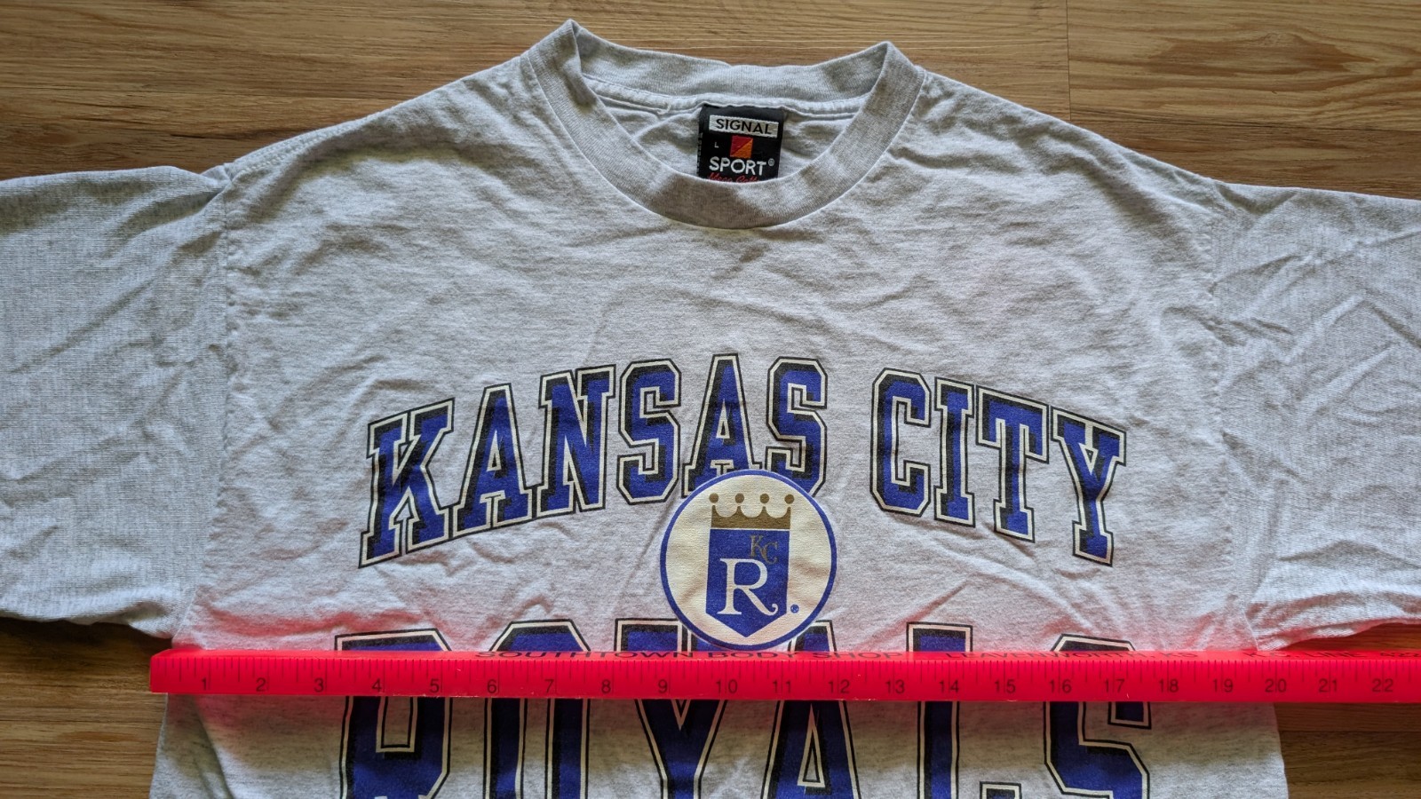 Vtg 90s Kansas City Royals T Shirt Signal Sport Mens L Gray 1997 Baseball MLB