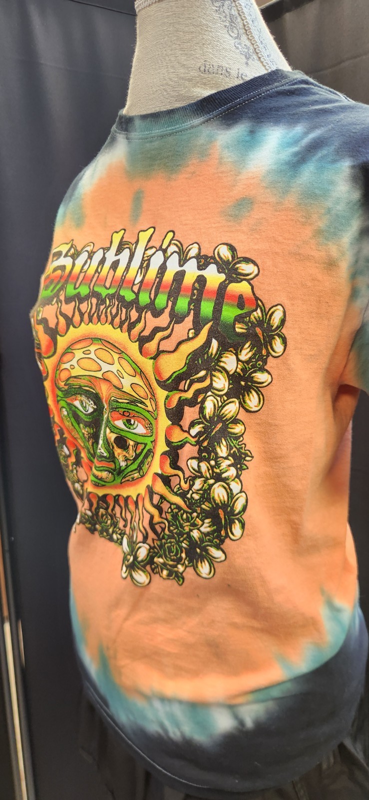 Sublime Tie-Dye Graphic Logo Crew Neck Short Sleeve Cotton T-Shirt – Size S