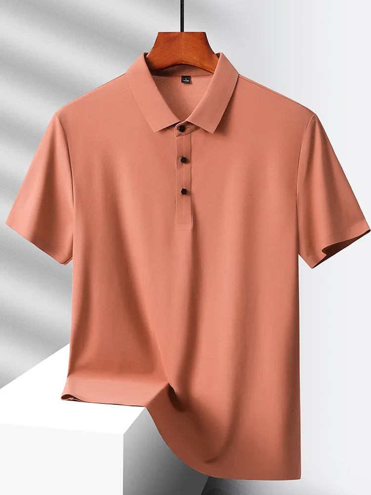 Men Summer Ice Silk Quick Dry Polo Shirt Casual Office Golf Top Tee Tshirt Gift