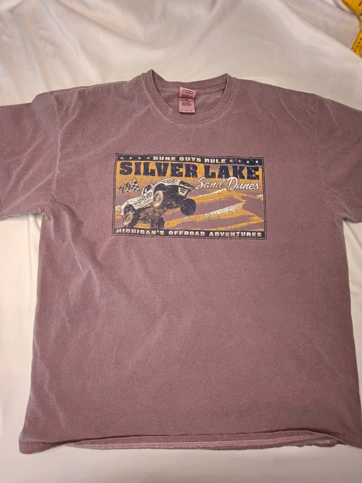 Gildan Ultra Cotton Purple Silver Lake Sand Dunes Michigan Graphic Tee Men’s XL