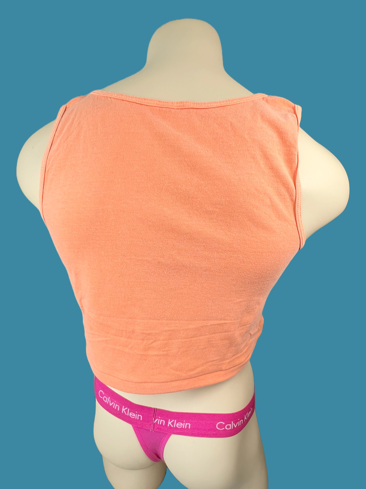 HELLO BOYS 3D Puff Logo Custom print men orange crop tank top by H.E.Arts design