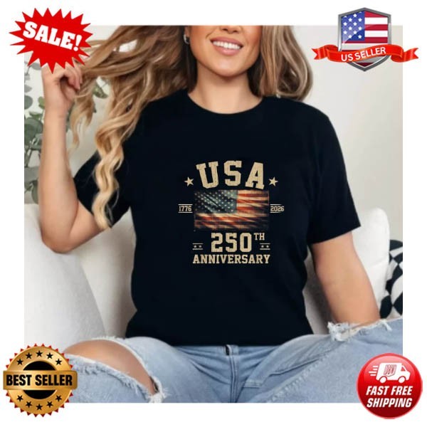 America US Flag Patriotic 250th Anniversary USA 4th of July T-Shirt