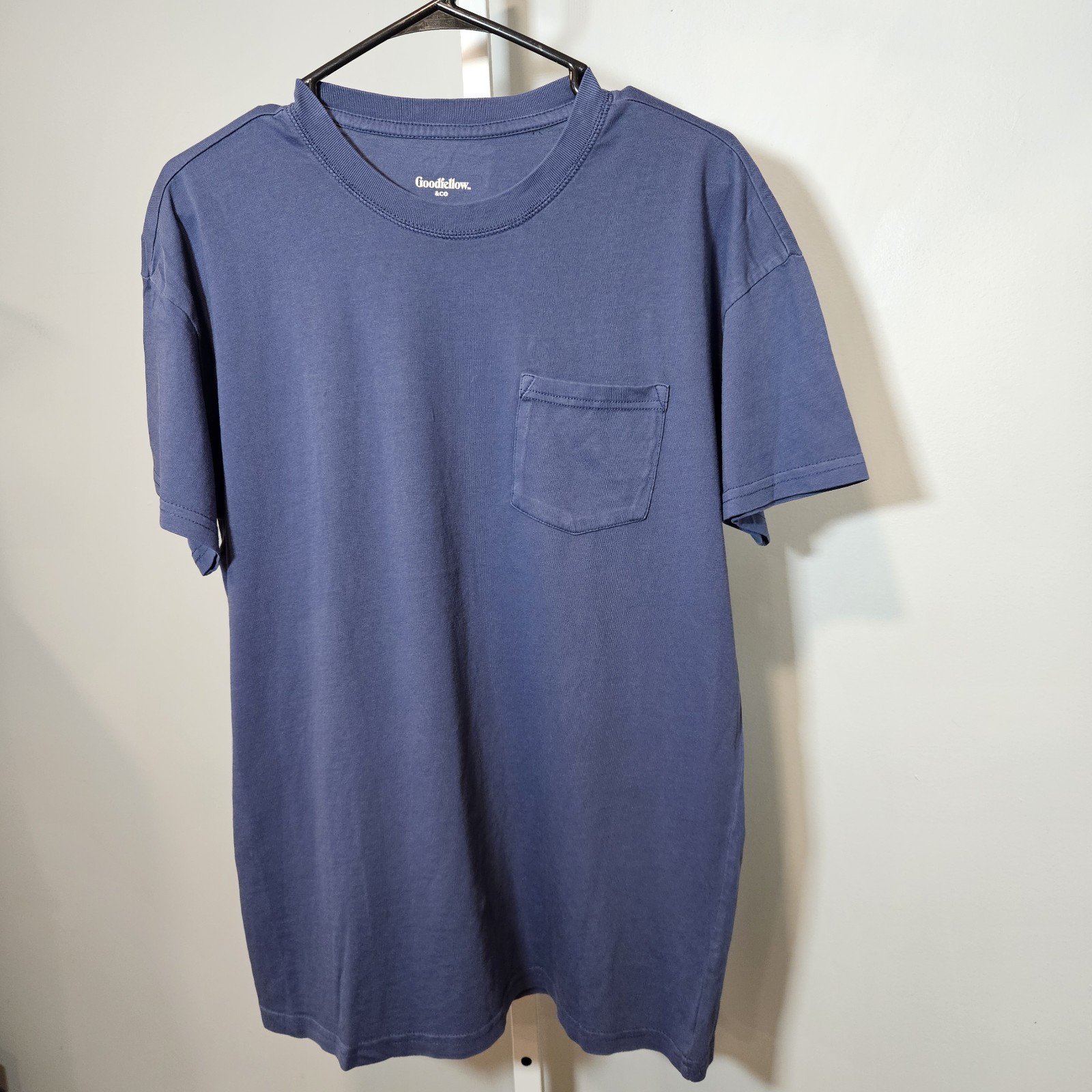 NWT Goodfellow & Co Mens Size M Blue Relaxed Fit T-shirt Short Sleeves Crew Neck