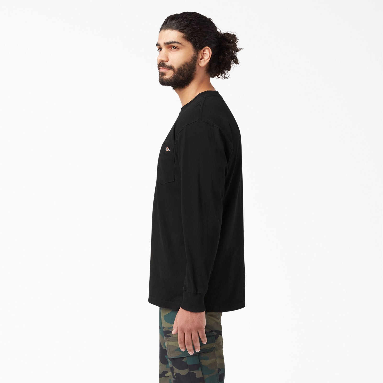 Dickies Long Sleeve Heavyweight Pocket Tee. Dickies Pocket T WL450, Black