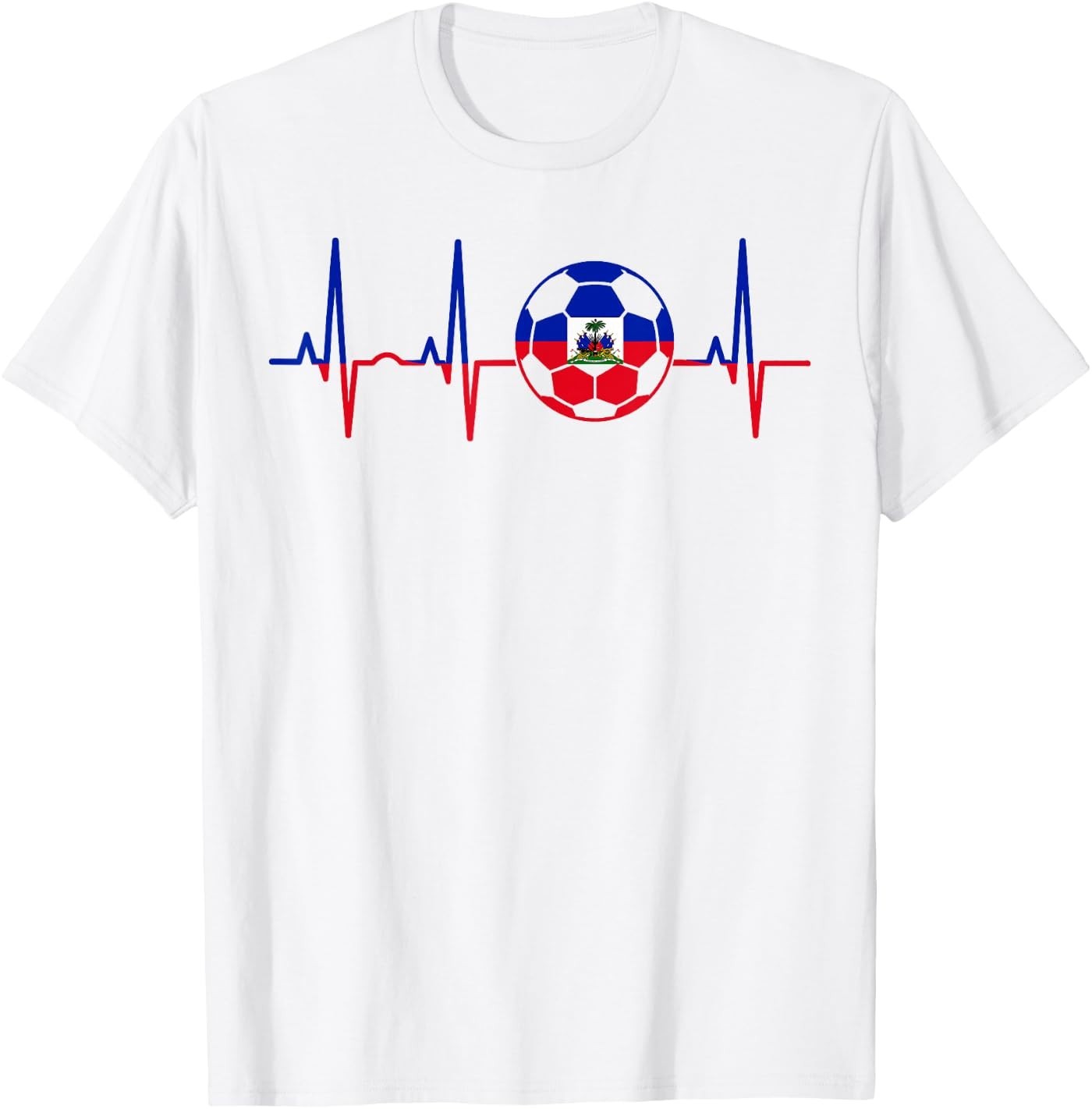 Haiti Haitian Flag Pride Men Haitian Heartbeat T-Shirt