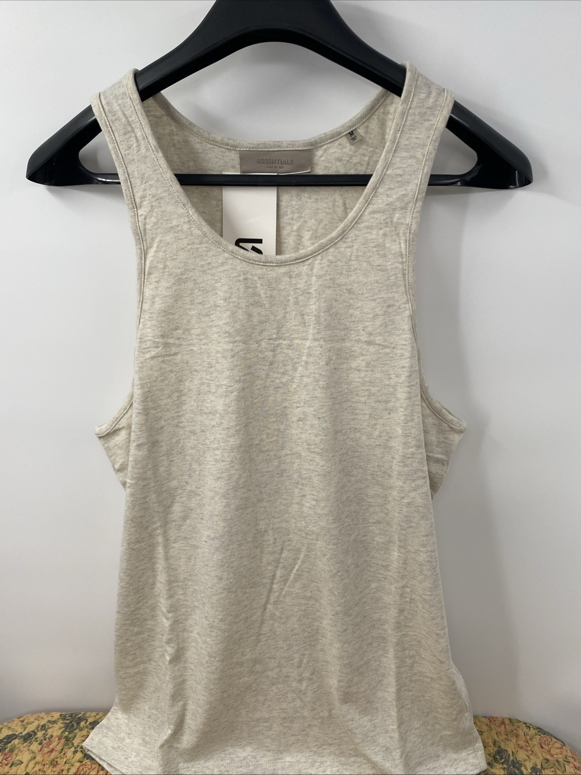 Essentials fear of gods Grey Tank Top Size Medium. Color Light Oatmeal