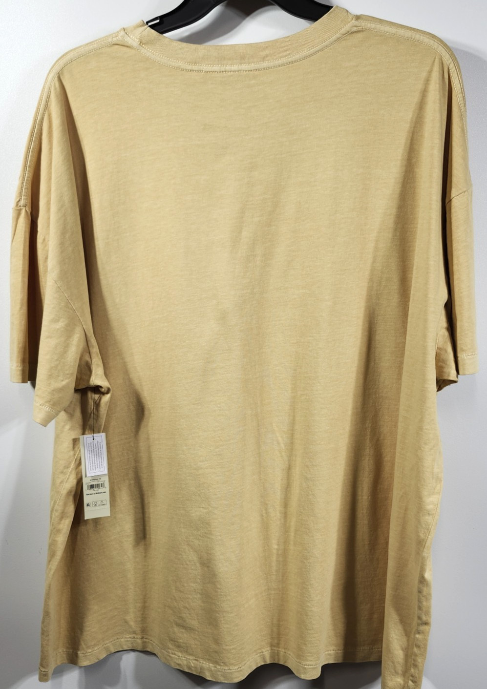 No Boundaries Men’s 2XL Cotton Oversize Tee Short Sleeve Yellow T-Shirt NEW