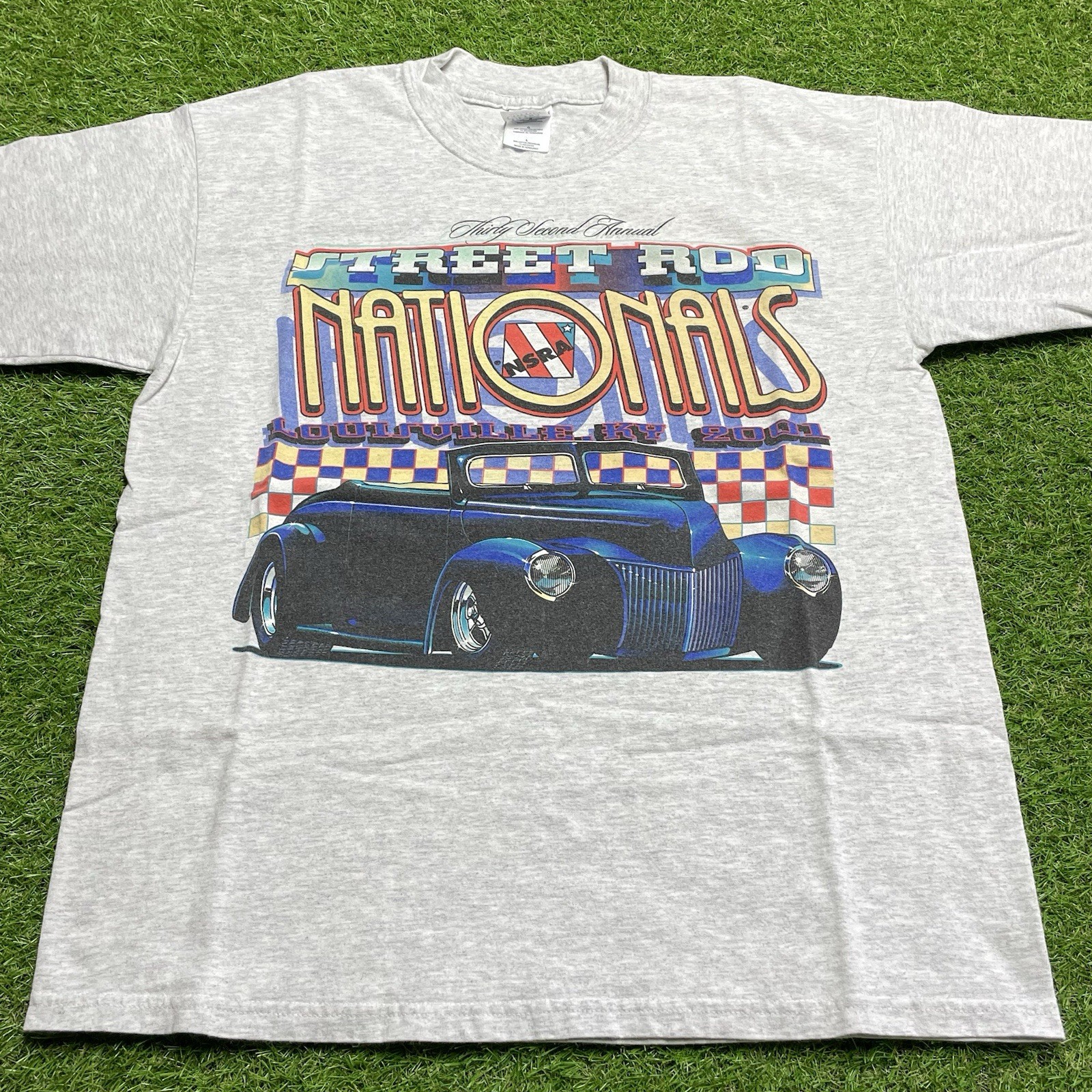 2001 NSRA Street Rod Nationals Louisville T Shirt Mens L Hot Rod Cars