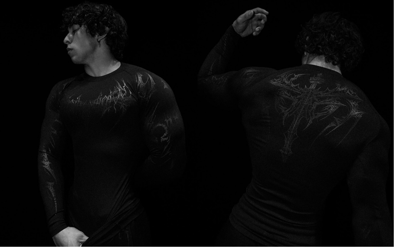Breathedivinity Striped high-elastic sports tight long-sleeved shirt
