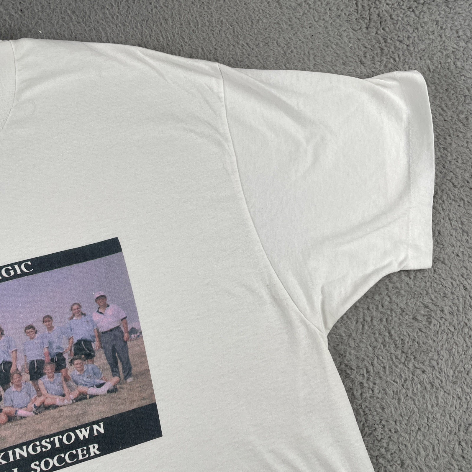 Vtg Hanes XL White T Shirt 1993 North Kingstown Soccer Invitational Made In USA