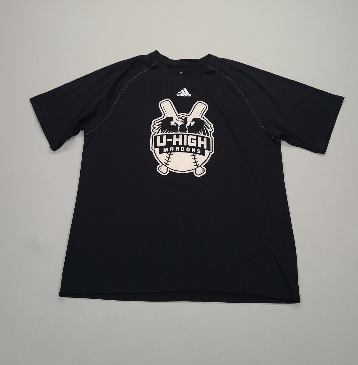 Adidas Shirt Mens Large Black Climalite Comfort Athletic Training Casual