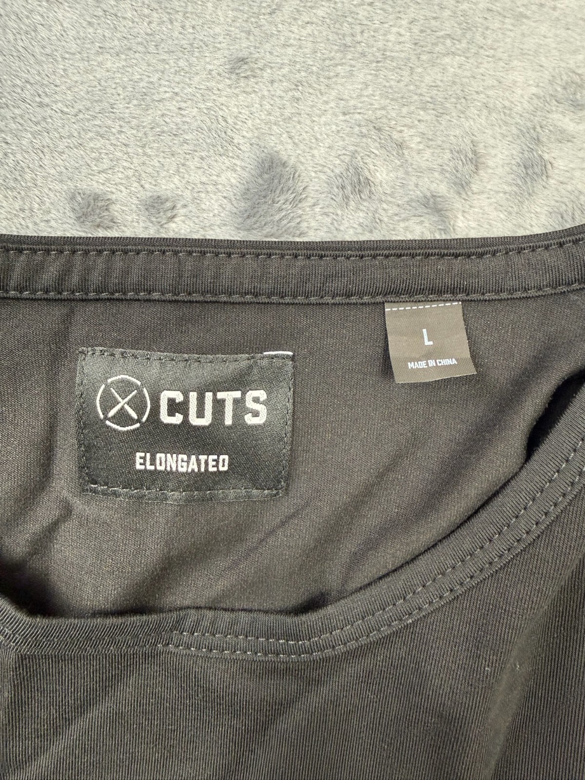 Cuts Clothing Crew Elongated Fit T-Shirt Men’s Large Black Pyca Pro