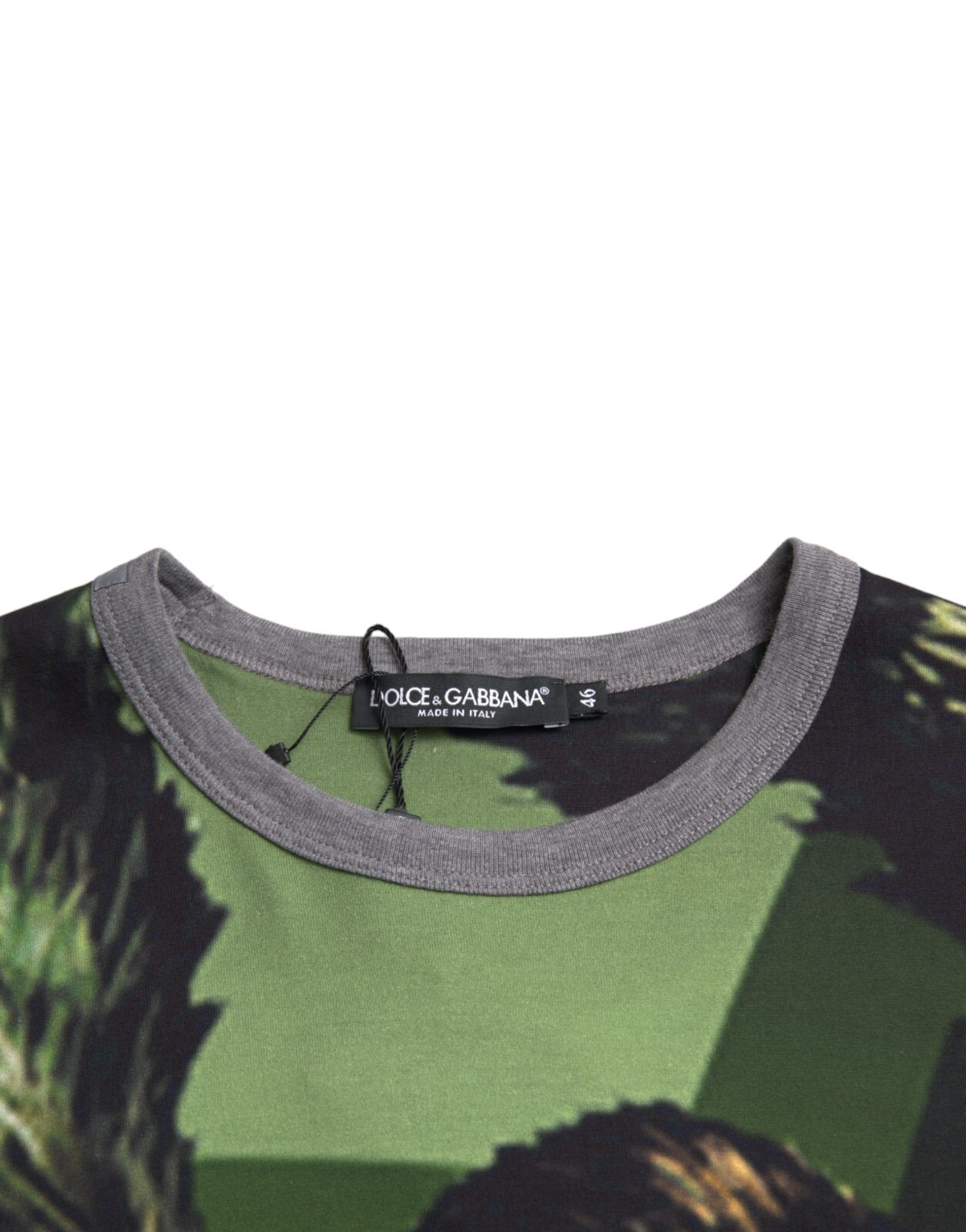 DOLCE & GABBANA T-shirt Green Gorilla Cotton Short Sleeves IT46 / US36 / S