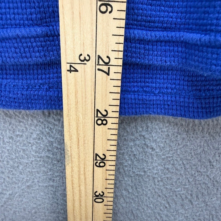 Polo Ralph Lauren Thermal Shirt Waffle Knit Regular Fit Large Blue Pony Logo