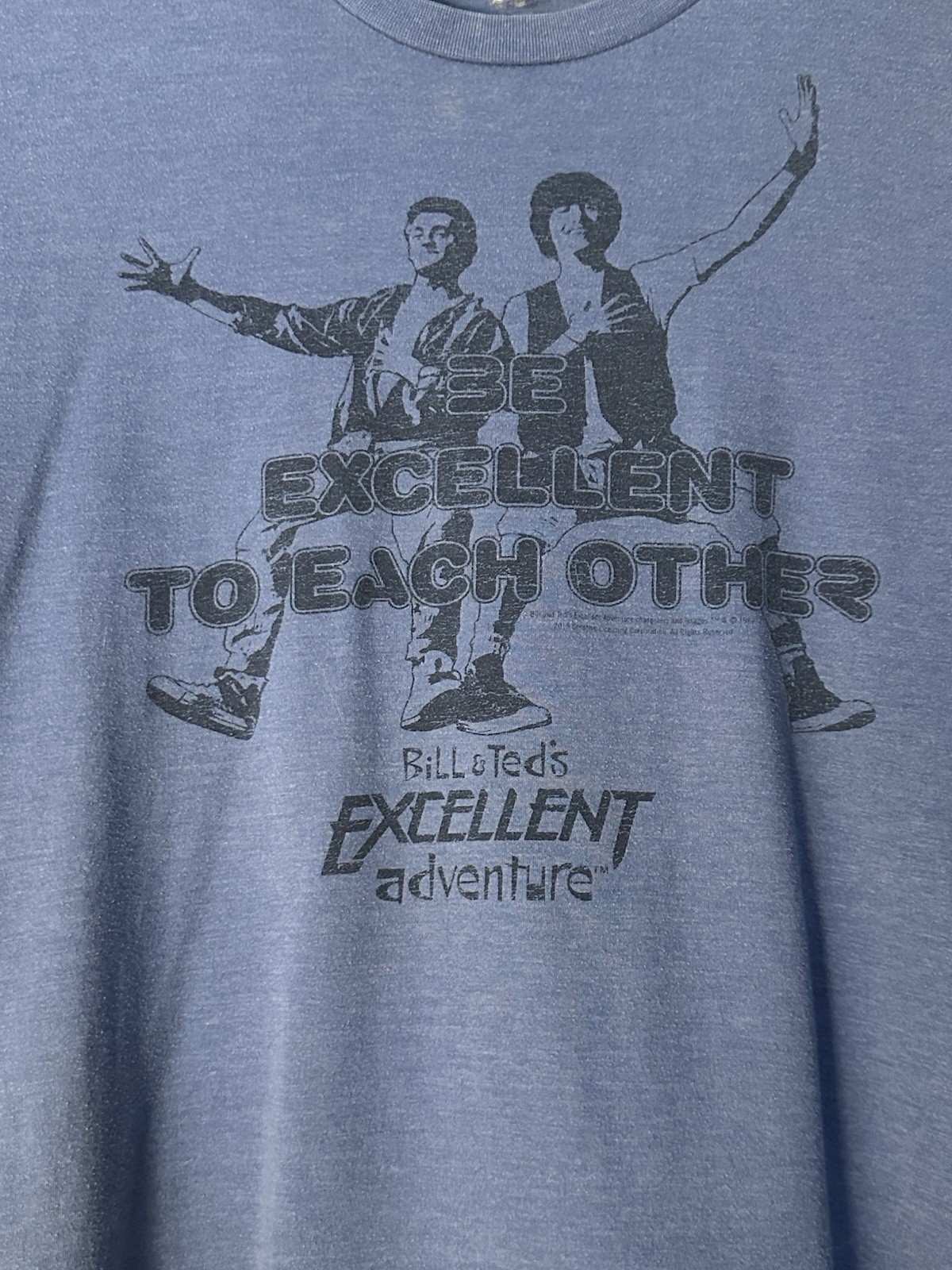 Be Excellent To Each Other T Shirt Bill/Teds Excellent Adventure Sz Lg Blue