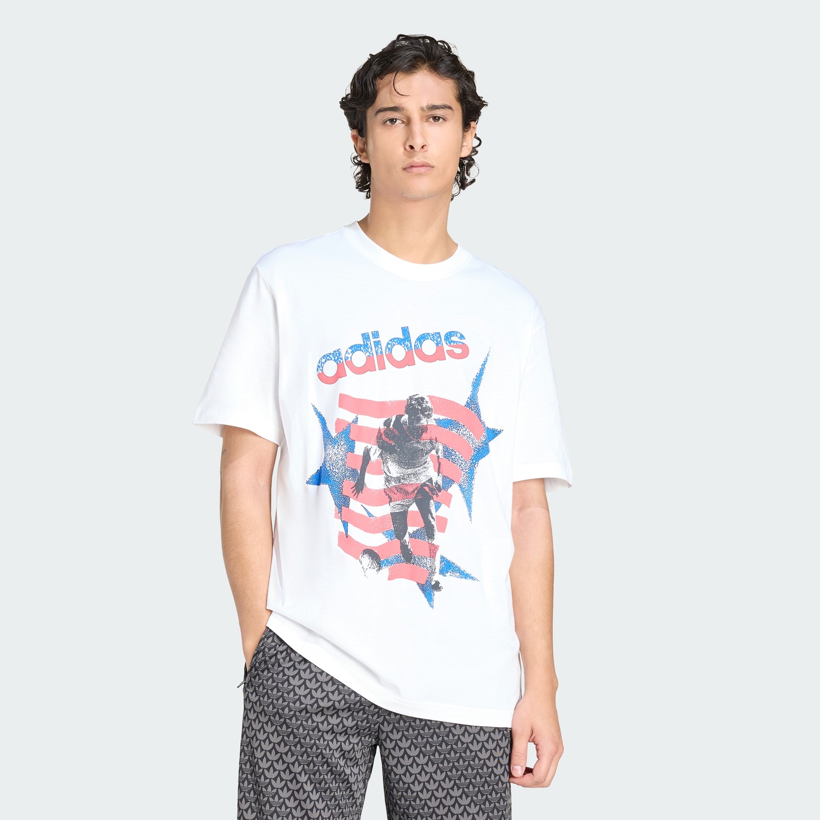 adidas men Archive Soccer Stars Graphic Tee