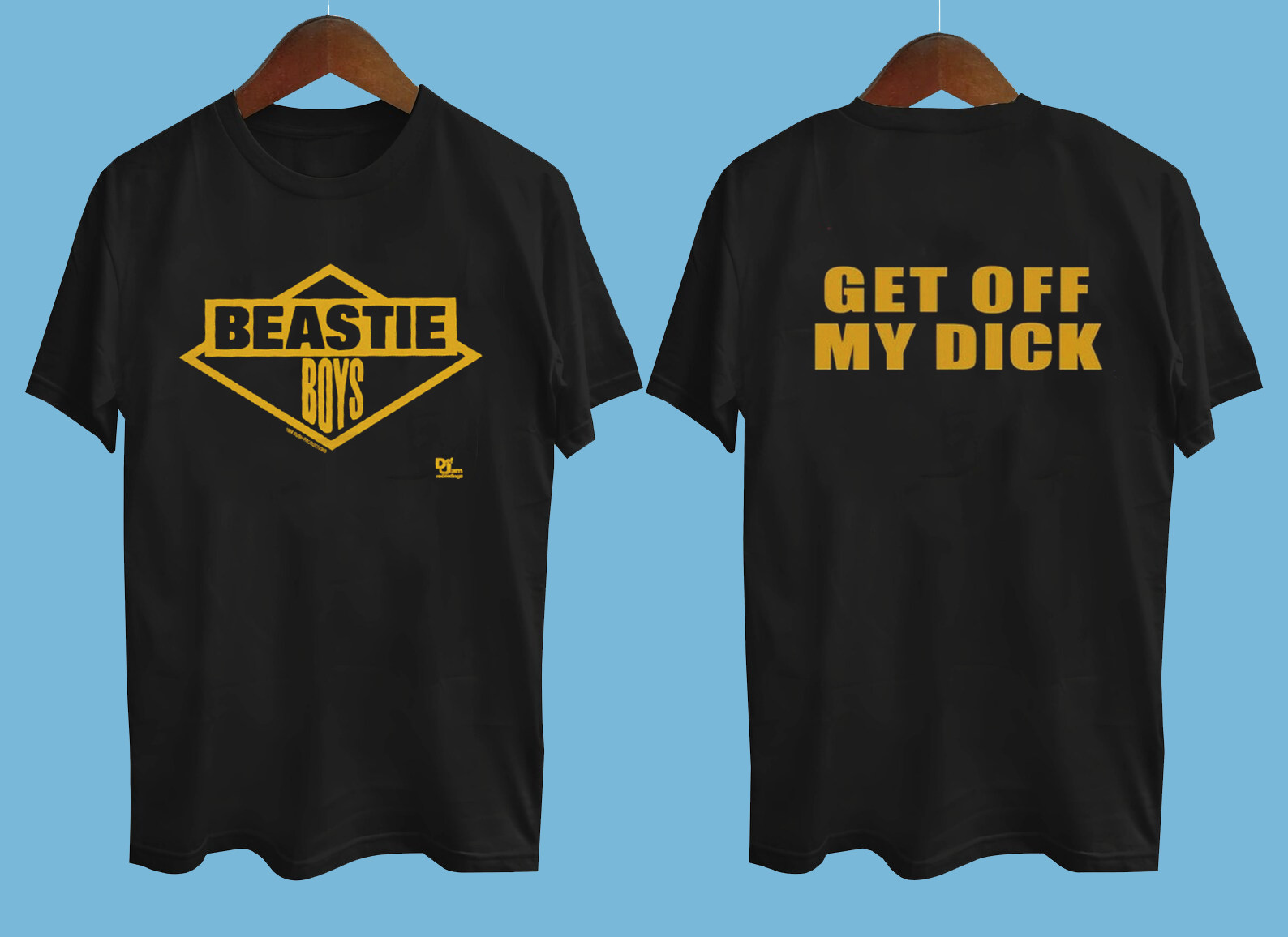 1986 Beastie Boys Get Off My Dick 2 side Shirt Black All Size AC1490