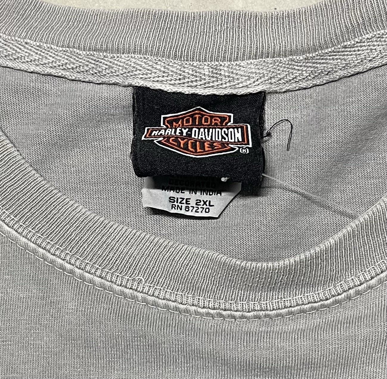 Harley Davidson T Shirt Eagle Motorcycle Stone Grey Ukes Kenosha WI Size 2XL