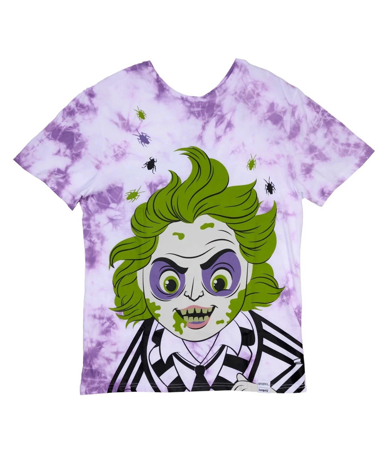 Beetlejuice & Lydia Deetz Tie-Dye Loungefly T Shirt AOP Horror – Choose Size!