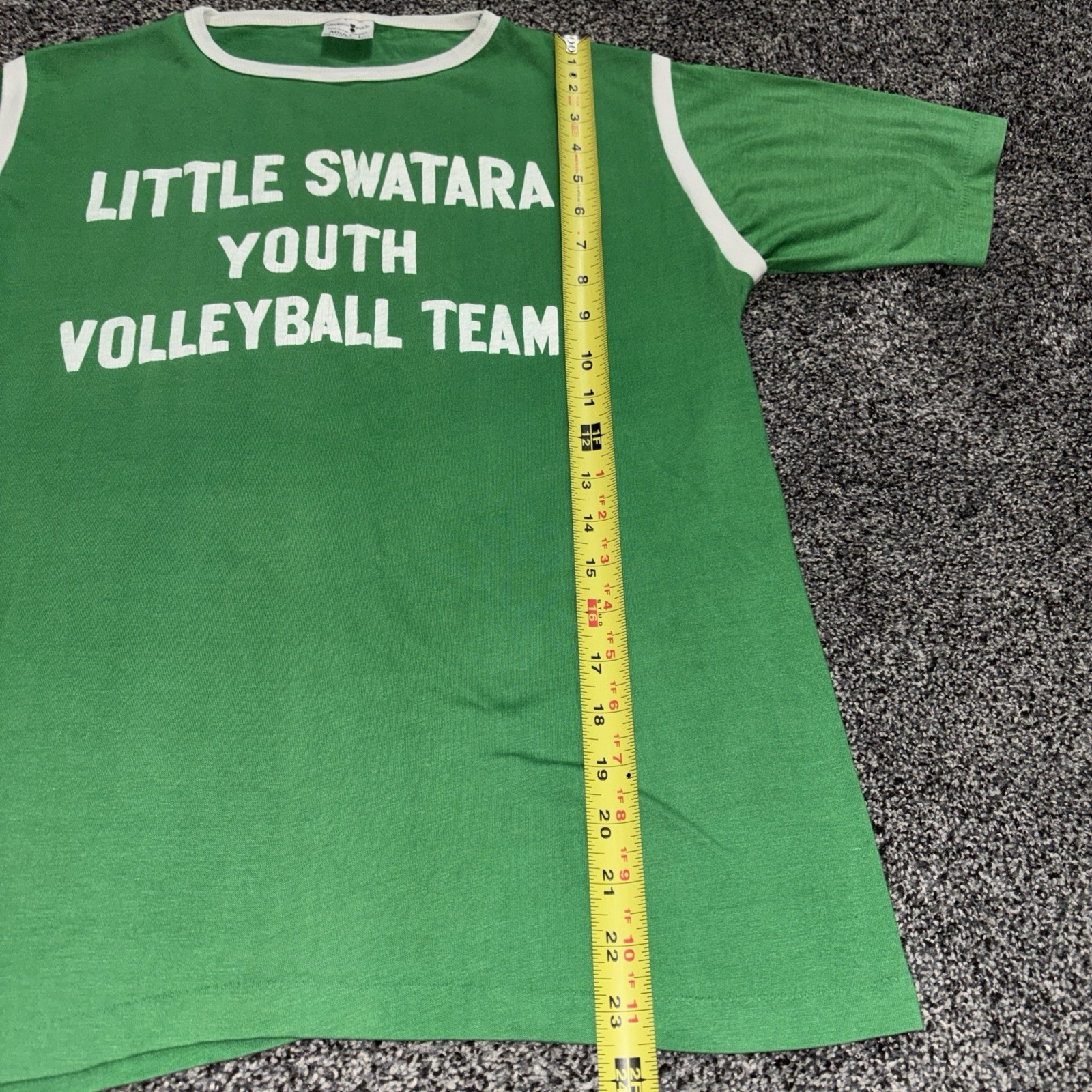 Vintage 70s Jersey Shirt XS USA Volleyball School Grunge 90s Single Stitch