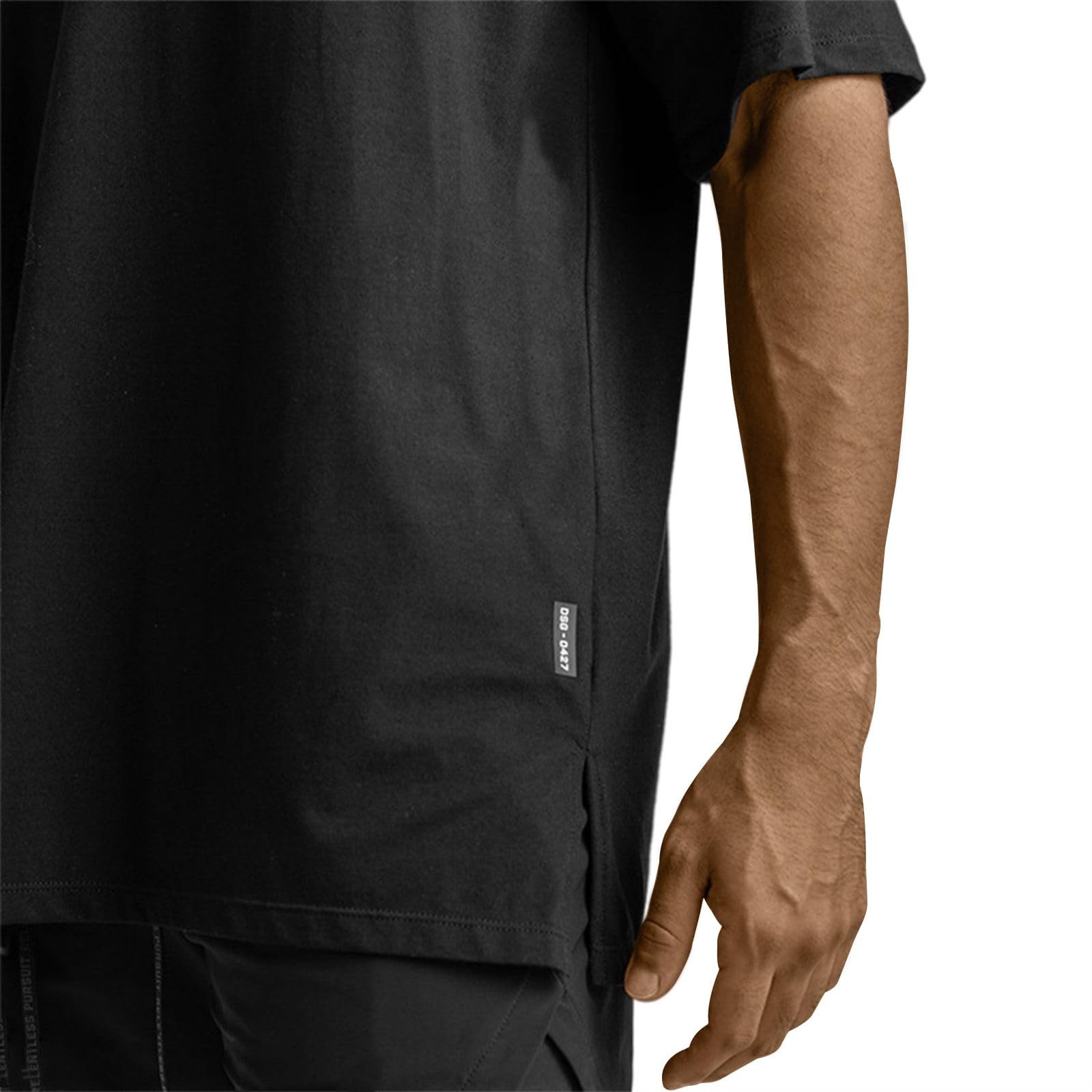 Men’s Oversized Workout T-Shirts Lightweight Quick Dry Short Sleeve Tshirts C…