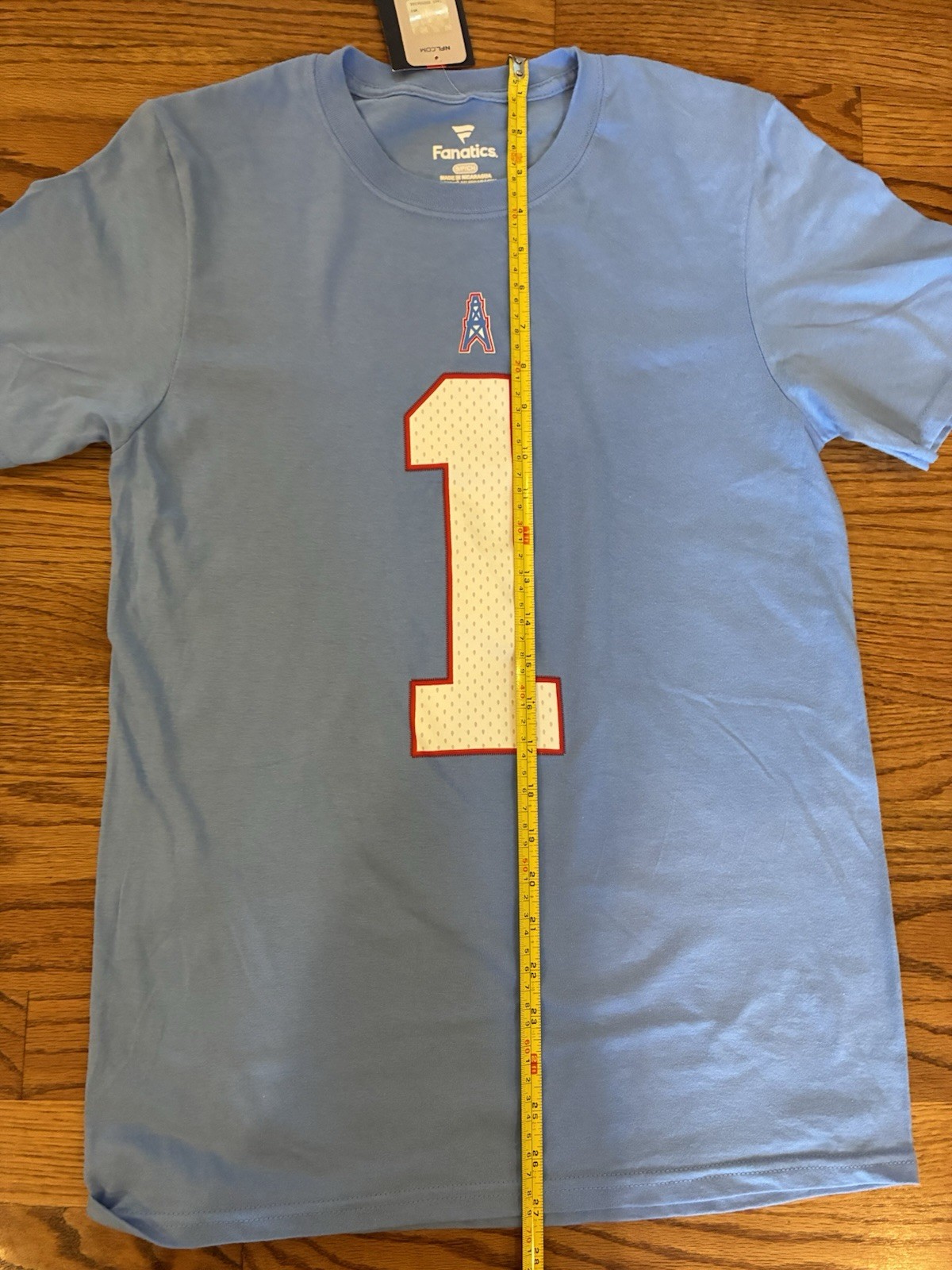 FanaWarren Moon #1 Houston Oilers Jersey T-Shirt – Front & Back Fanatics NFL HTF