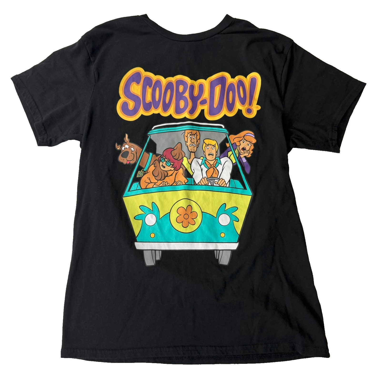 Men’s Medium Scooby Doo T Shirt M Shaggy The Gang in Mystery Van EUC Black