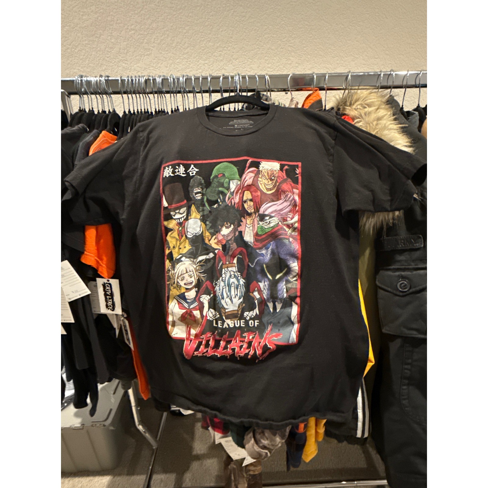 My Hero Academia League of Villains Black Graphic T-Shirt Mens Large Crunchyroll