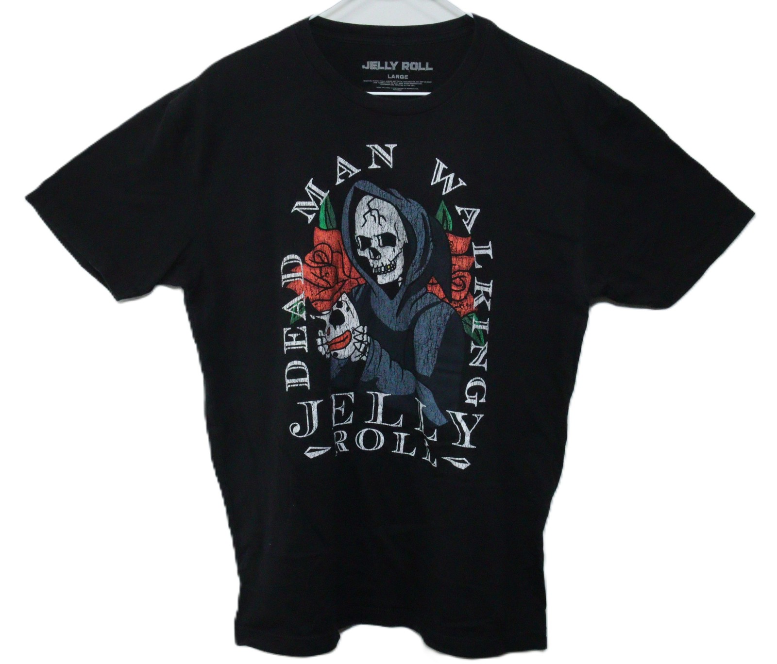 Jelly Roll Walking Dead Graphic T-Shirt Men’s Large Black Short Sleeve T0496