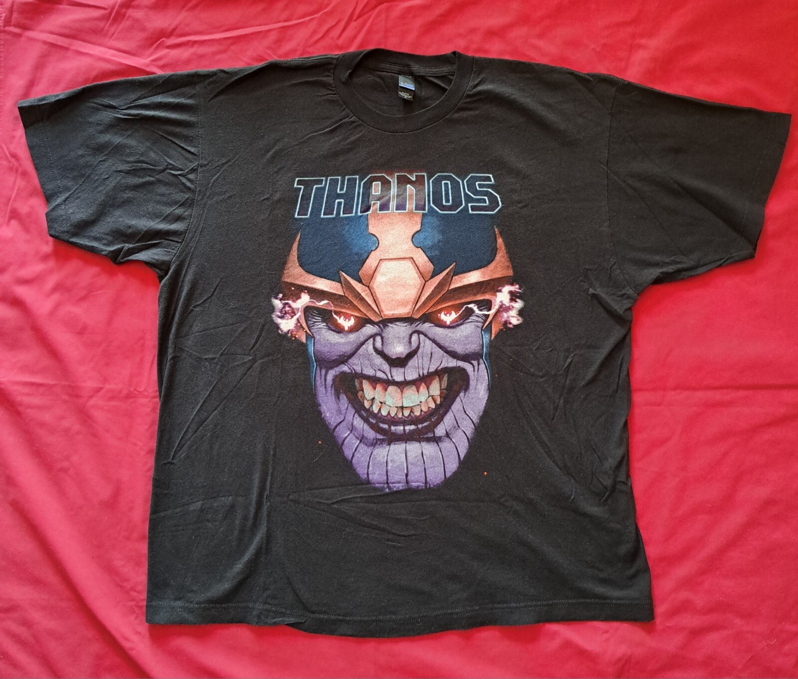 Thanos NEW Black Shirt Size XL Marvel Comics Villain Face Infinity Gauntlet MCU