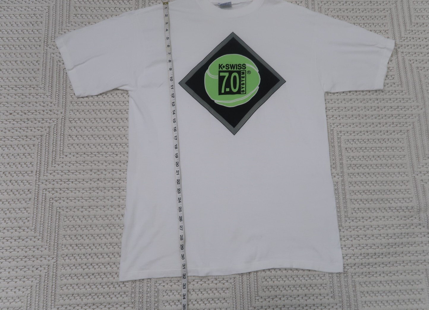Vintage K-Swiss 7.0 System Tennis Graphic Tee XL USA All Sport Tag