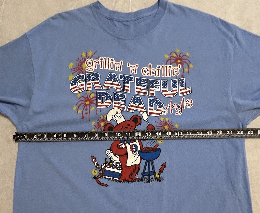 Liquid Blue GRATEFUL DEAD Grillin n Chillin 4th of July Fireworks XL TShirt 2011