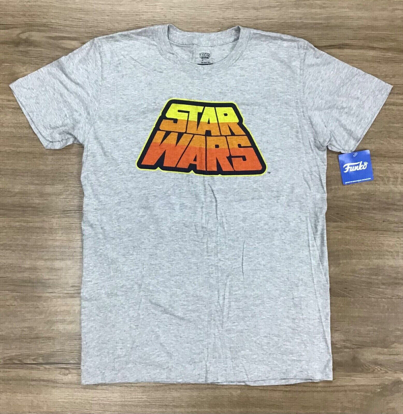 Star Wars Funko Pop! Script Short Sleeve Retro Print Gray T-Shirt S M L XL 2X