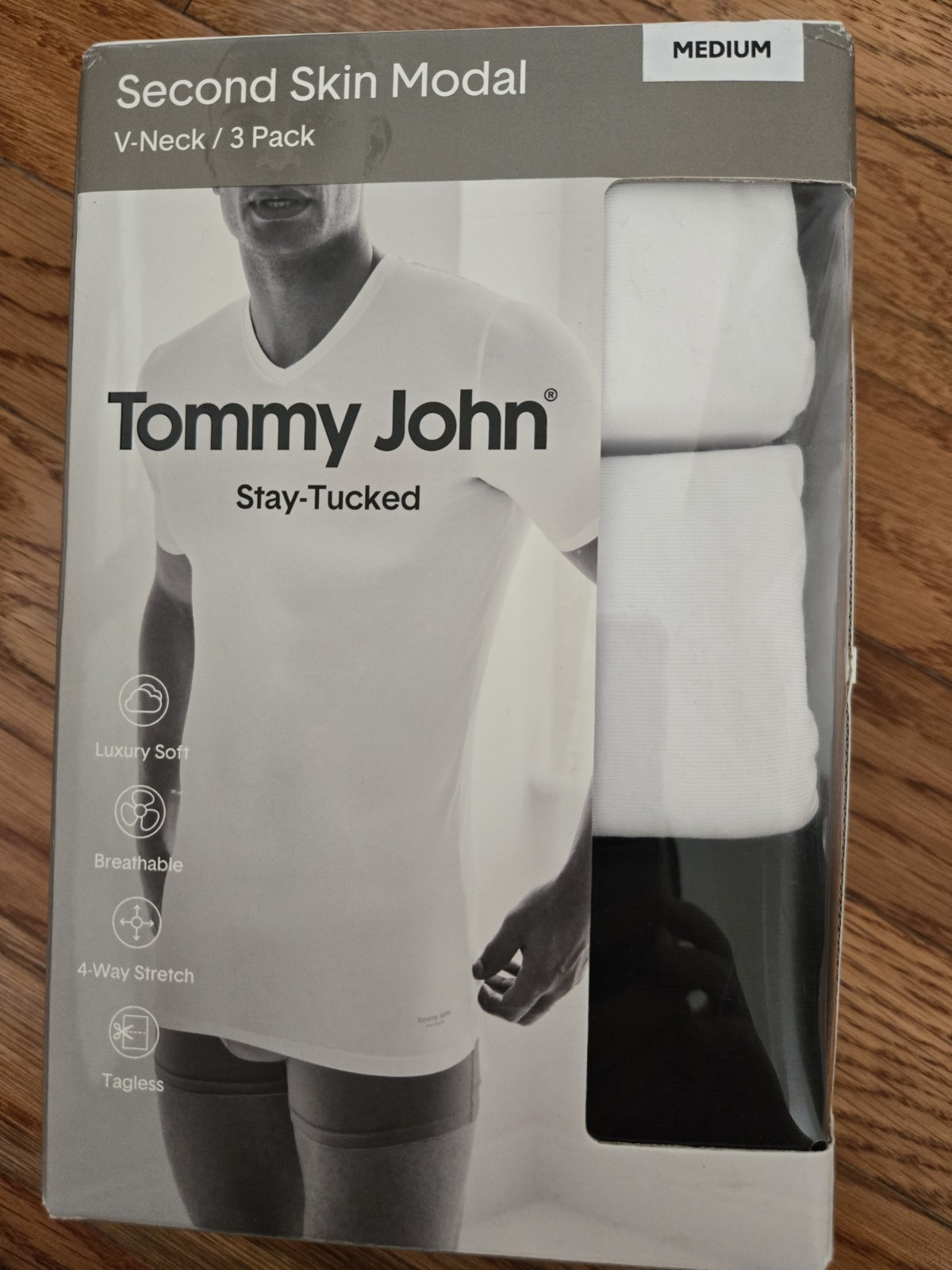 Tommy John Second Skin Modal V-Neck/ 3 Pack Medium Undershirt
