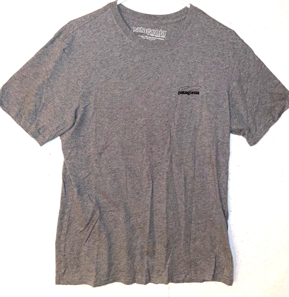 Patagonia Fish Short Sleeve T-Shirt Mens M 100% Organic Cotton Logo Outdoors