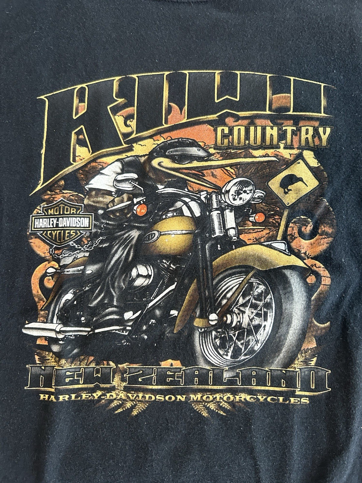 Harley Davidson Kiwi Auckland New Zealand Motorcycles Powersports Tshirt XL