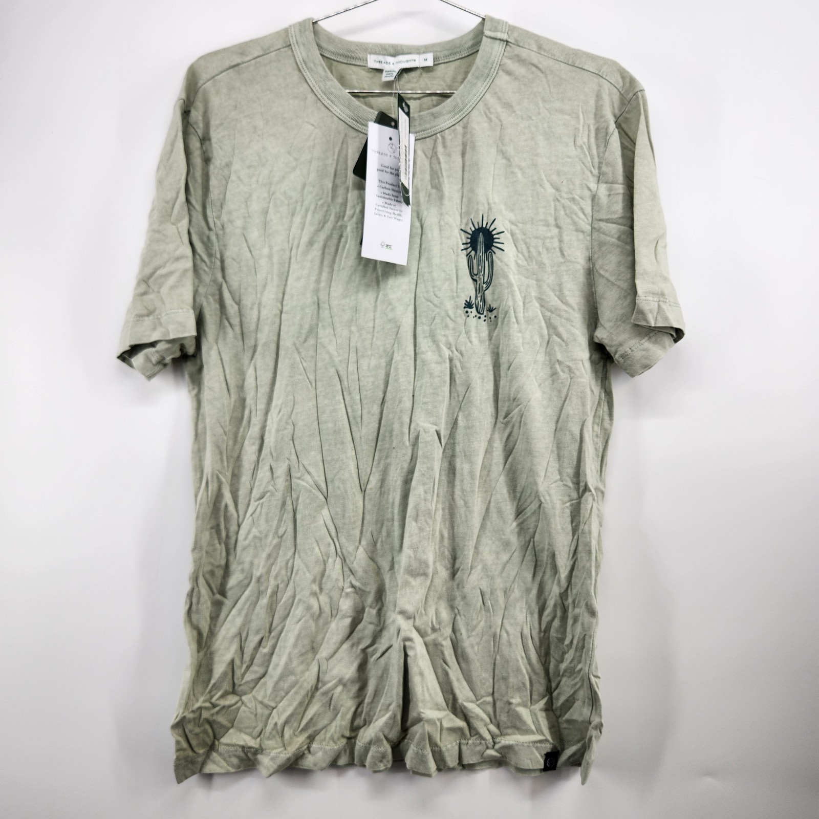Threads 4 Thought Men’s Light Green Medium Desert Sun Mineral Wash Graphic Tee